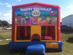 13x13 Rainbow Birthday Bounce House 13x13 Rainbow Birthday Bounce House