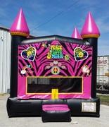 13x13 Hot Pink Castle w/ Peace, Love and Music Theme 13x13 Hot Pink Castle w/ Peace, Love and Music Theme