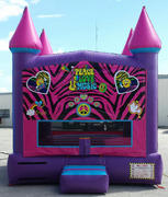 13x13 Pink Palace Bounce House Peace, Love Theme 13x13 Pink Palace Bounce House Peace, Love Theme